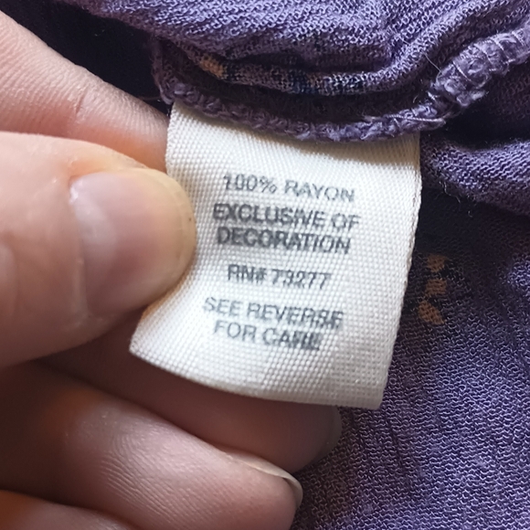 Mudd Juniors Tank Top XS Peasant Style Hippy Flowy Purple READ - Picture 5 of 7